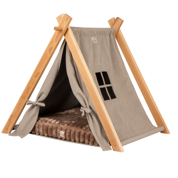 Wigwam MORFID w kolorze Stone z materacem w tkaninie Soft Mocha